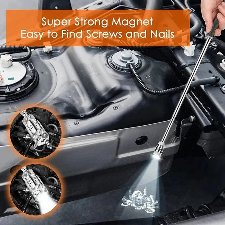 Telescopic Magnetic Pick-Up Tool with LED Light