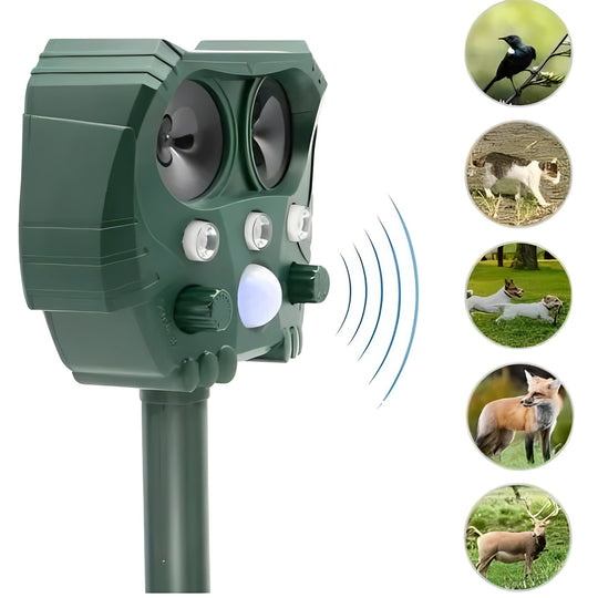 Solar Ultrasonic Snake Deterrent with Motion Sensor