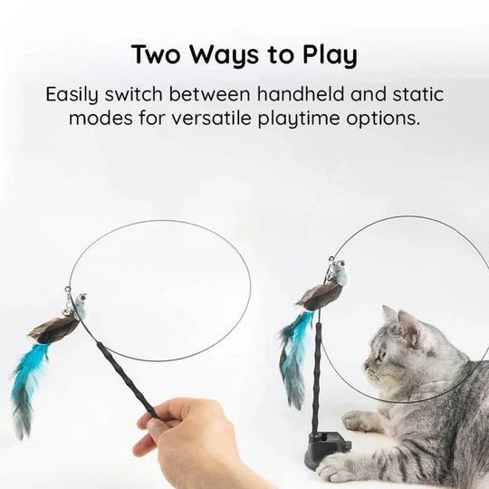 Plush Bird Cat Toy Set for Interactive Play
