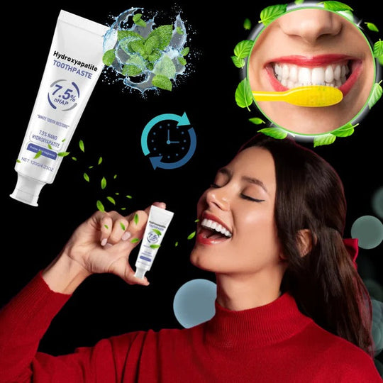 Nano Hydroxyapatite Toothpaste for Low Abrasive Brushing