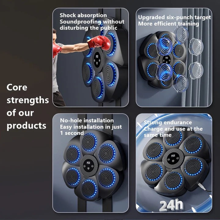 Wall Mounted USB Rechargeable Music Boxing Target