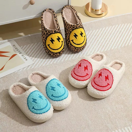 Plush Platform Slippers with Non-Slip Sole for Indoor Winter Wear