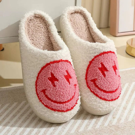 Plush Platform Slippers with Non-Slip Sole for Indoor Winter Wear