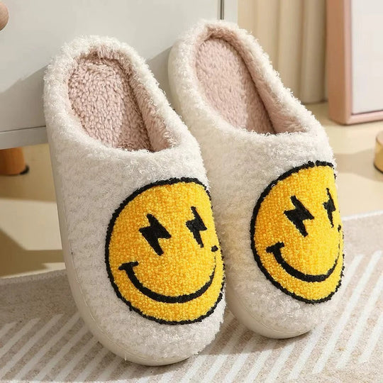 Plush Platform Slippers with Non-Slip Sole for Indoor Winter Wear