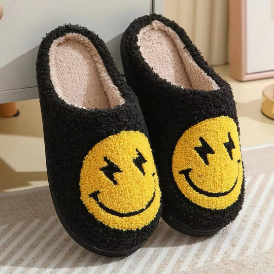 Plush Platform Slippers with Non-Slip Sole for Indoor Winter Wear