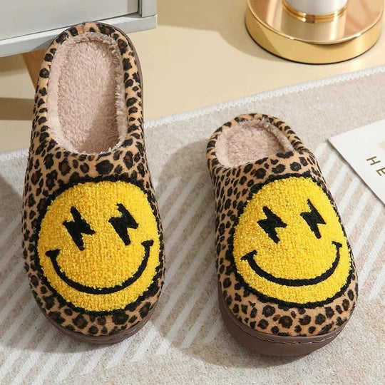 Plush Platform Slippers with Non-Slip Sole for Indoor Winter Wear