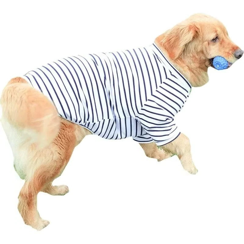 Large Breed Dog Shirt with Breathable Cotton Fabric