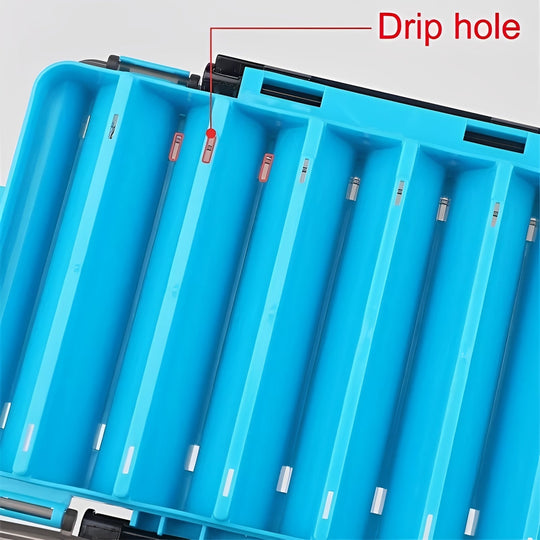 Fishing Tackle Box with Double-Sided Compartment Storage
