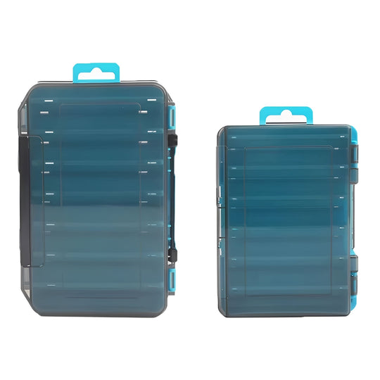 Fishing Tackle Box with Double-Sided Compartment Storage