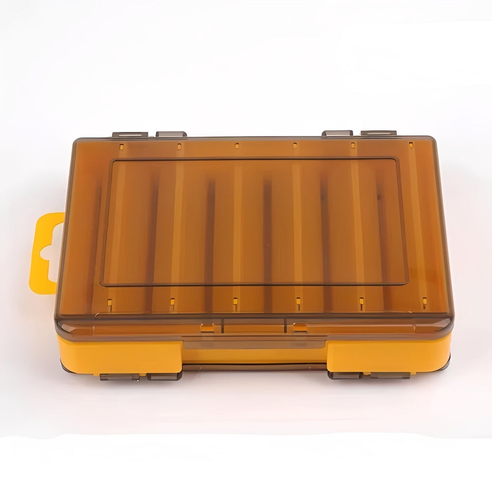 Fishing Tackle Box with Double-Sided Compartment Storage