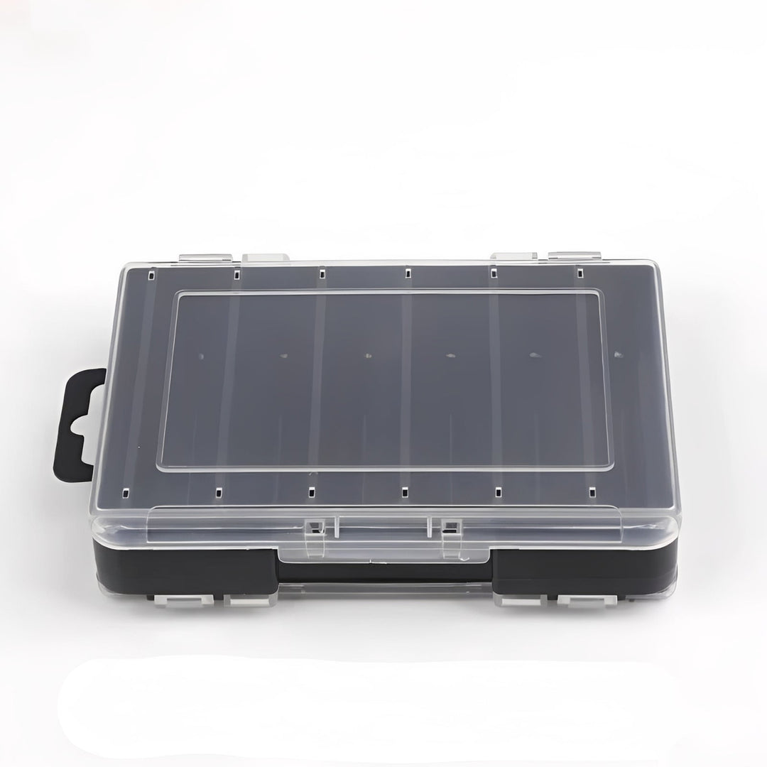 Fishing Tackle Box with Double-Sided Compartment Storage