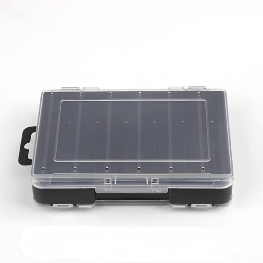 Fishing Tackle Box with Double-Sided Compartment Storage