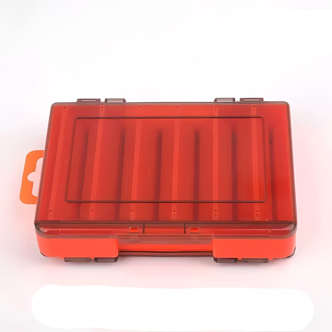 Fishing Tackle Box with Double-Sided Compartment Storage