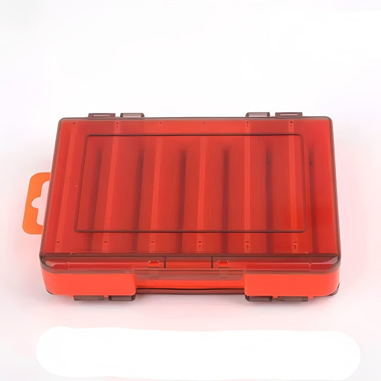 Fishing Tackle Box with Double-Sided Compartment Storage
