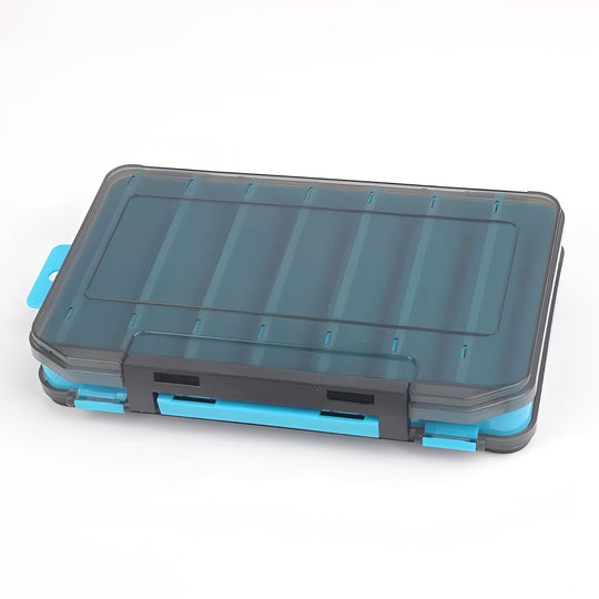 Fishing Tackle Box with Double-Sided Compartment Storage