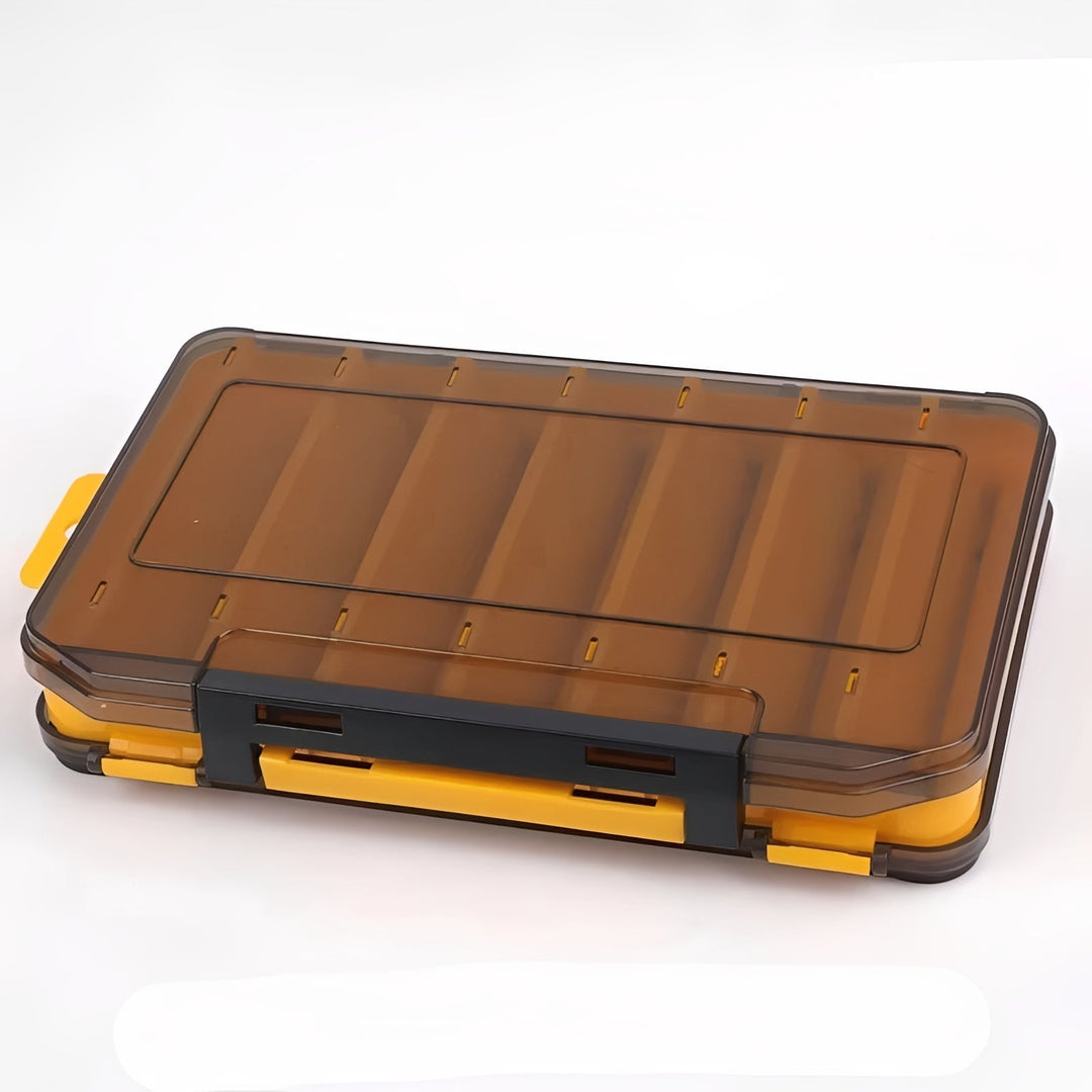 Fishing Tackle Box with Double-Sided Compartment Storage