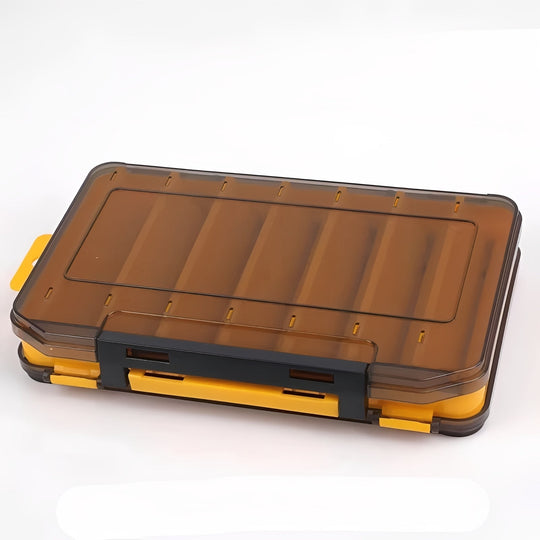Fishing Tackle Box with Double-Sided Compartment Storage