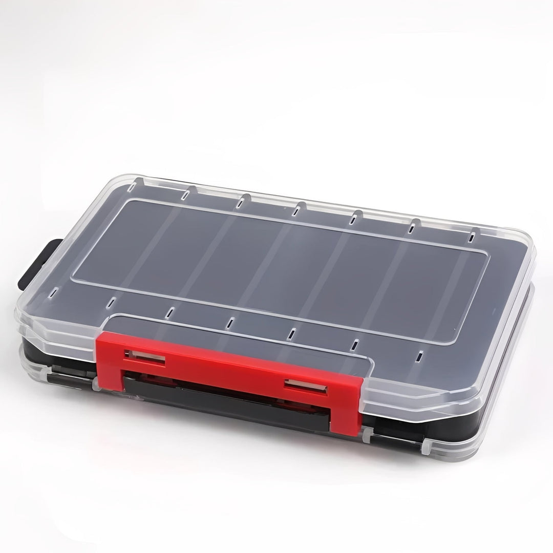 Fishing Tackle Box with Double-Sided Compartment Storage