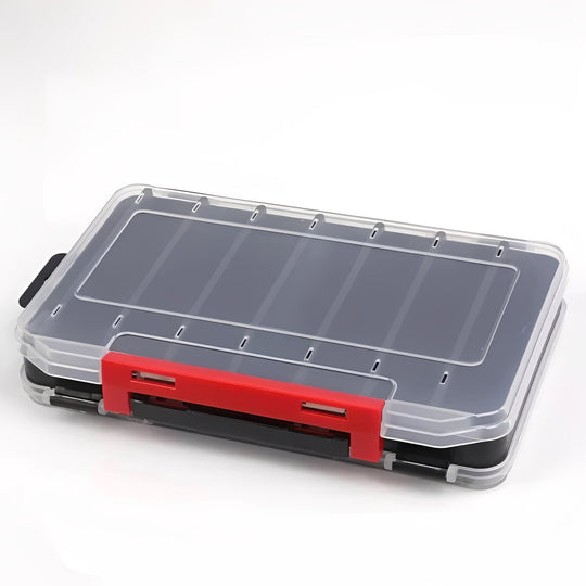 Fishing Tackle Box with Double-Sided Compartment Storage