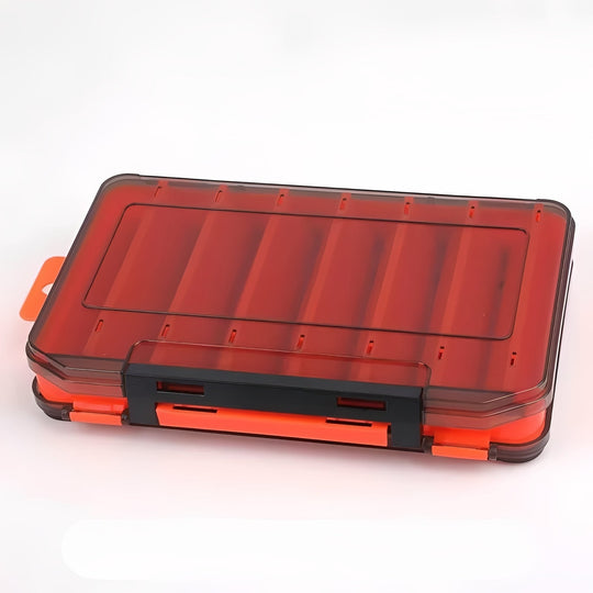 Fishing Tackle Box with Double-Sided Compartment Storage
