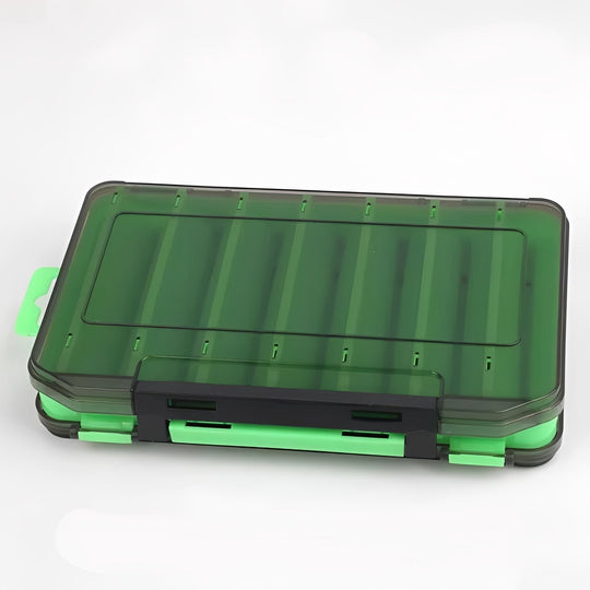 Fishing Tackle Box with Double-Sided Compartment Storage