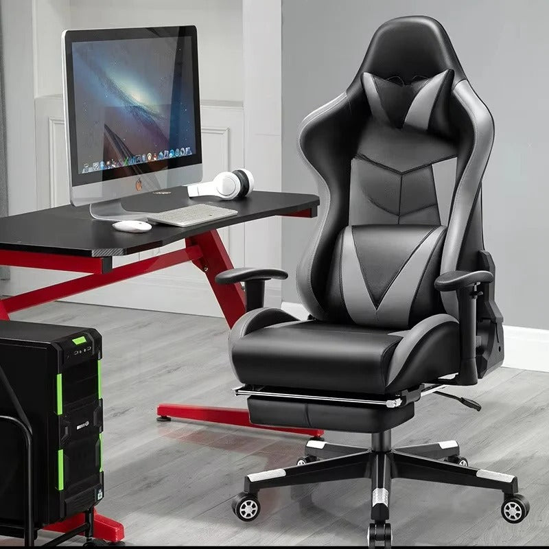 Gaming Chair with 180 Degree Recline and Adjustable Armrest Support