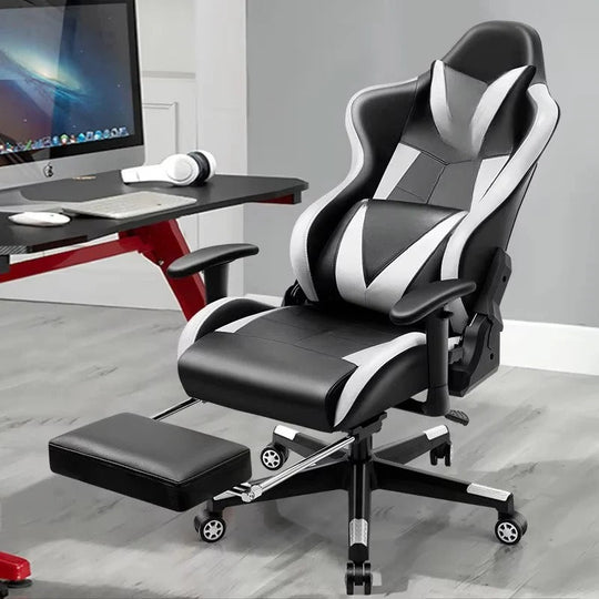 Gaming Chair with 180 Degree Recline and Adjustable Armrest Support