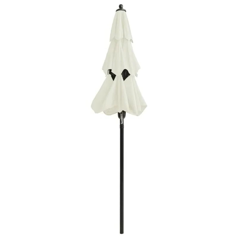 Three Tier Patio Umbrella with Crank Tilt and Aluminium Pole