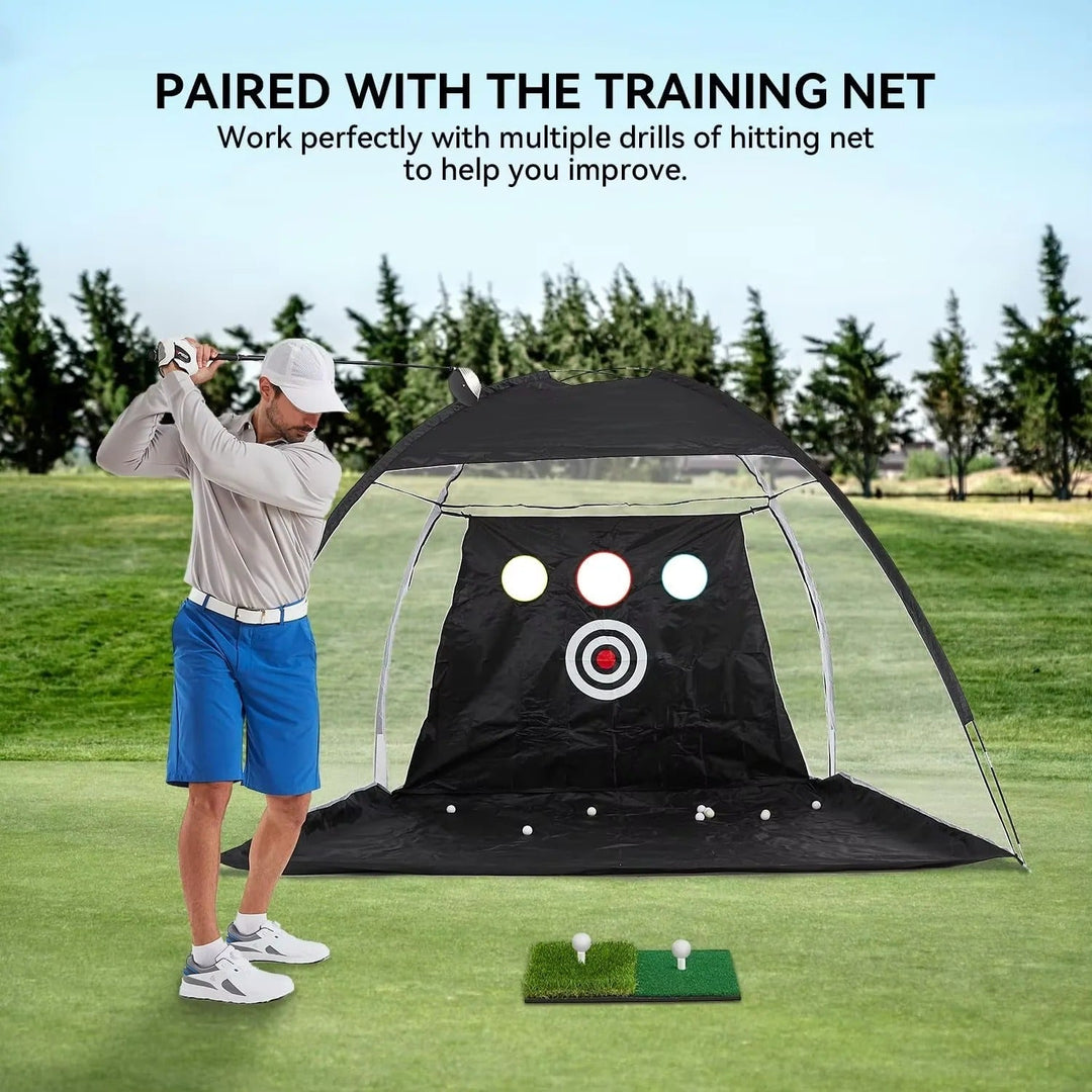 Golf Practice Hitting Mat with Tee Hole for Indoor and Outdoor Use