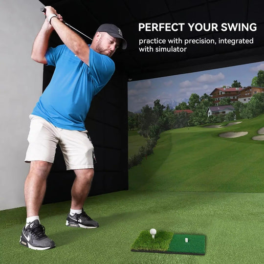 Golf Practice Hitting Mat with Tee Hole for Indoor and Outdoor Use