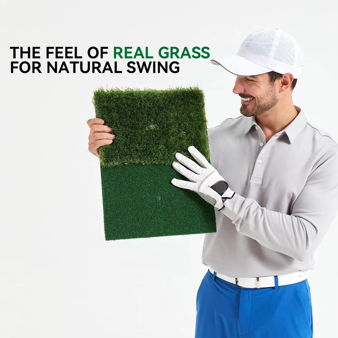Golf Practice Hitting Mat with Tee Hole for Indoor and Outdoor Use