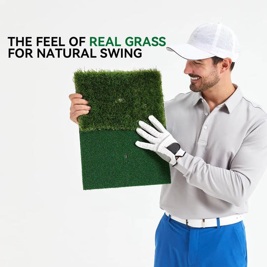 Golf Practice Hitting Mat with Tee Hole for Indoor and Outdoor Use