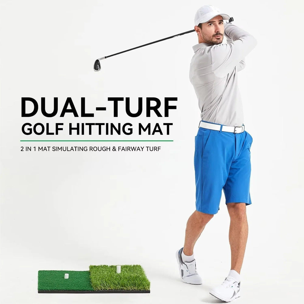 Golf Practice Hitting Mat with Tee Hole for Indoor and Outdoor Use