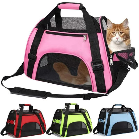 Breathable Mesh Pet Carrier Bag for Small Dogs and Cats
