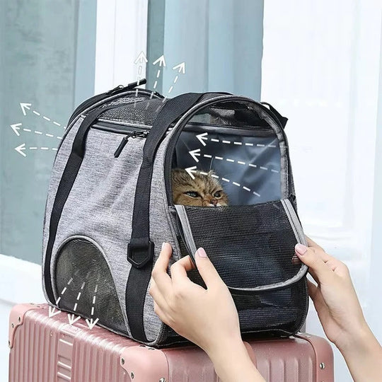 Breathable Mesh Pet Carrier Bag for Small Dogs and Cats