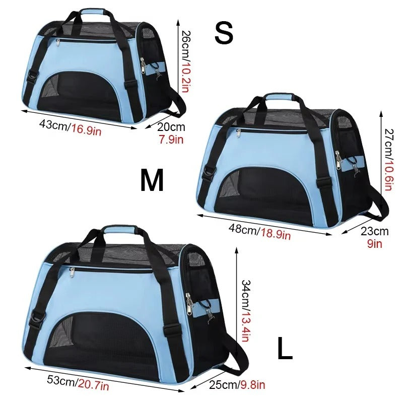 Breathable Mesh Pet Carrier Bag for Small Dogs and Cats