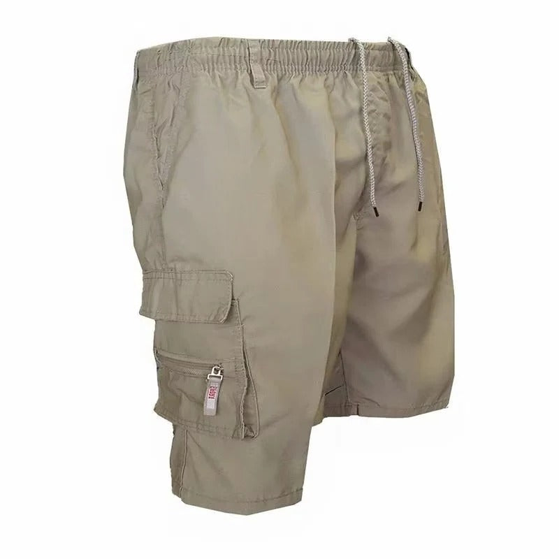 Men's Cargo Shorts with Multiple Pockets and Relaxed Fit Design