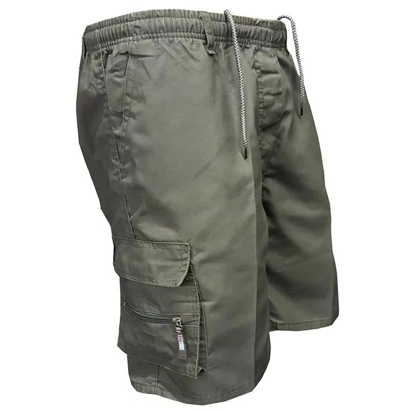 Men's Cargo Shorts with Multiple Pockets and Relaxed Fit Design