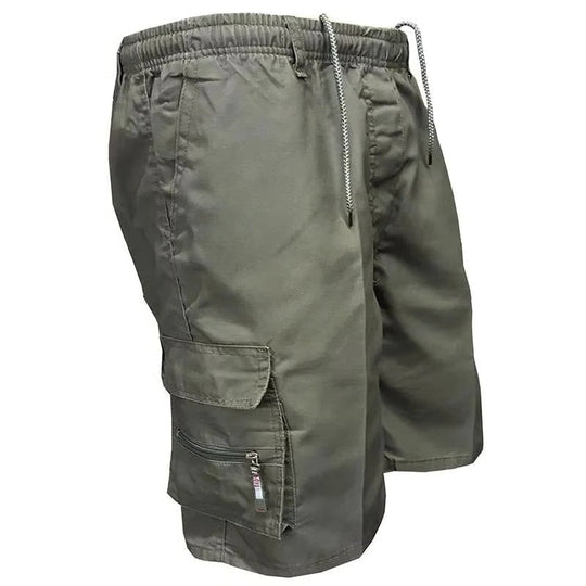 Men's Cargo Shorts with Multiple Pockets and Relaxed Fit Design