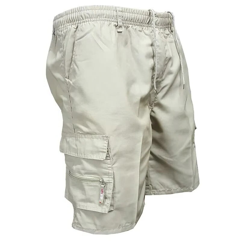 Men's Cargo Shorts with Multiple Pockets and Relaxed Fit Design