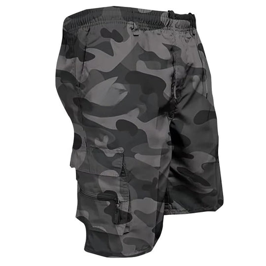 Men's Cargo Shorts with Multiple Pockets and Relaxed Fit Design