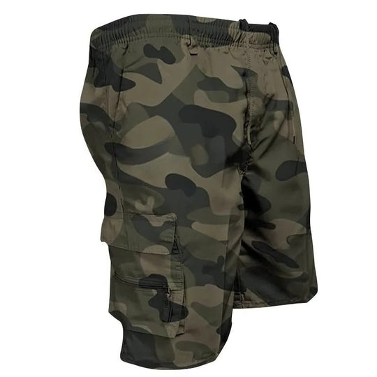 Men's Cargo Shorts with Multiple Pockets and Relaxed Fit Design
