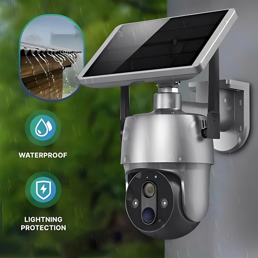 Solar Powered Security Camera for Outdoor Surveillance Monitoring