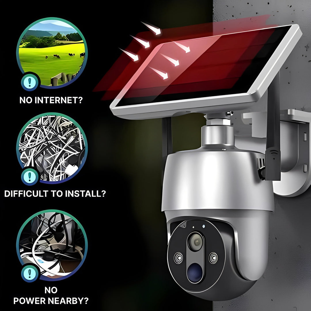 Solar Powered Security Camera for Outdoor Surveillance Monitoring