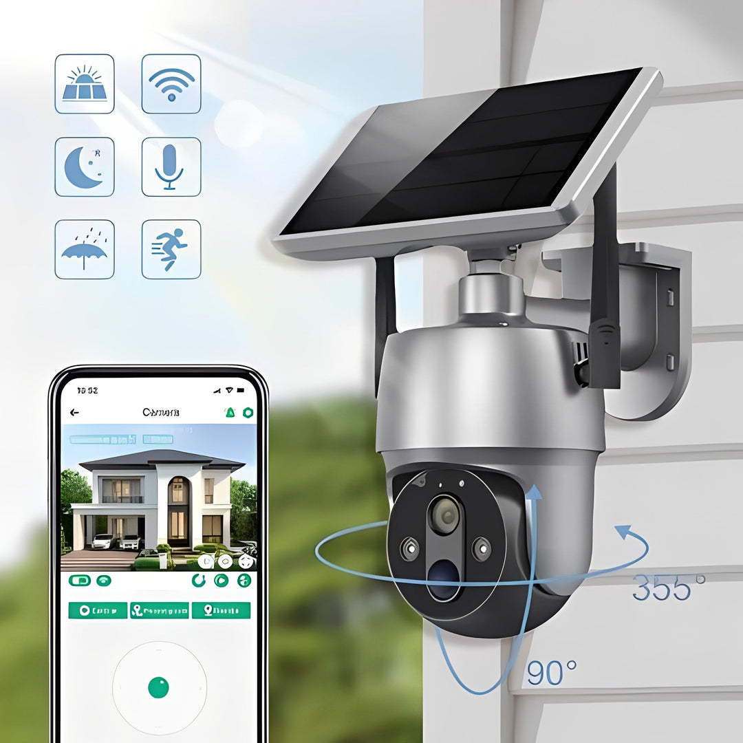 Solar Powered Security Camera for Outdoor Surveillance Monitoring