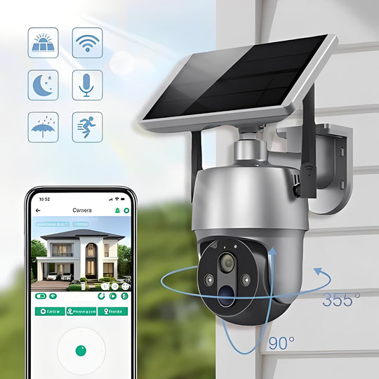 Solar Powered Security Camera for Outdoor Surveillance Monitoring