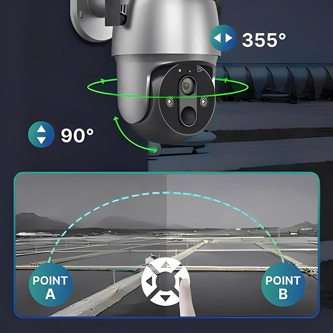 Solar Powered Security Camera for Outdoor Surveillance Monitoring