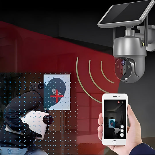 Solar Powered Security Camera for Outdoor Surveillance Monitoring