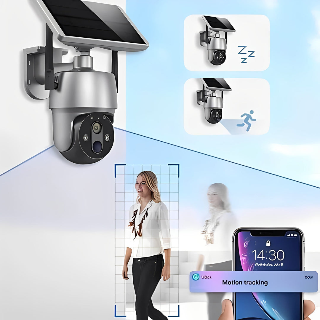 Solar Powered Security Camera for Outdoor Surveillance Monitoring