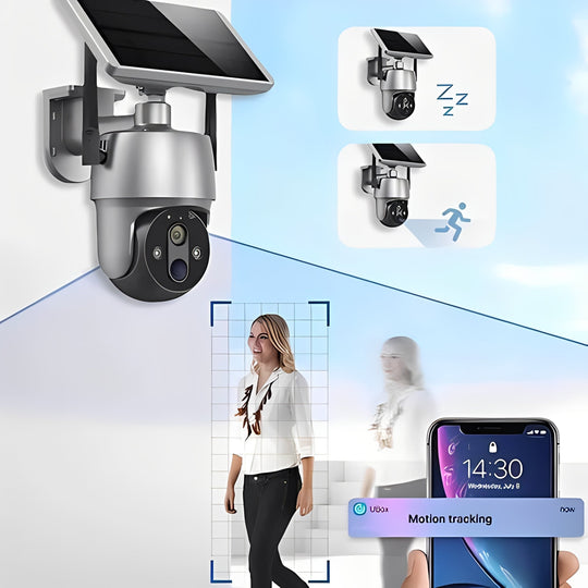 Solar Powered Security Camera for Outdoor Surveillance Monitoring
